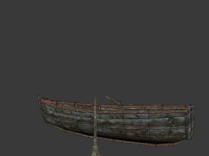 barca a remi Modello 3D