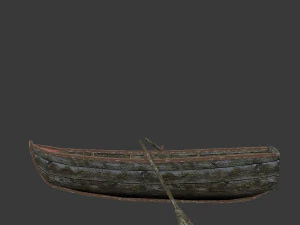 barca a remi Modello 3D