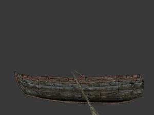 barca a remi Modello 3D