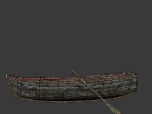 barca a remi Modello 3D