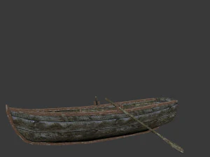 barca a remi Modello 3D