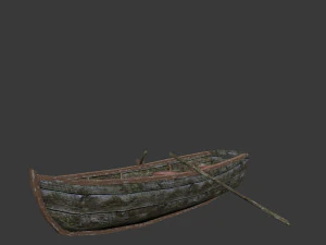 barca a remi Modello 3D