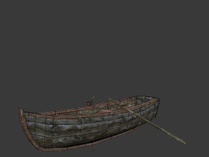 barca a remi Modello 3D