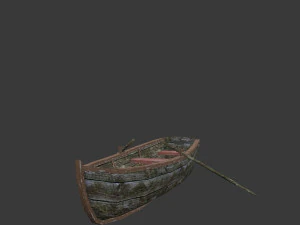 barca a remi Modello 3D