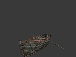 barca a remi Modello 3D