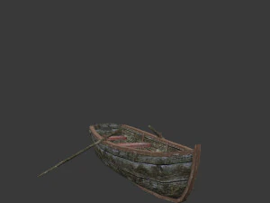 barca a remi Modello 3D