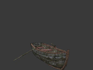 barca a remi Modello 3D