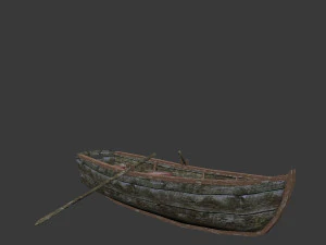 barca a remi Modello 3D