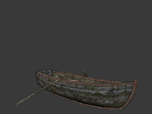 barca a remi Modello 3D