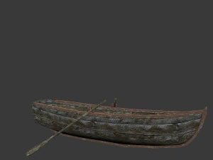 barca a remi Modello 3D