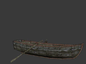 barca a remi Modello 3D