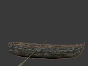 barca a remi Modello 3D