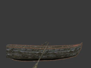 barca a remi Modello 3D