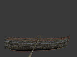 barca a remi Modello 3D