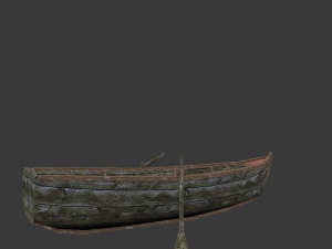 barca a remi Modello 3D