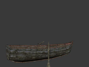 barca a remi Modello 3D