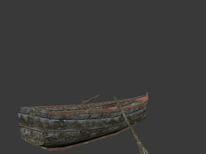 barca a remi Modello 3D