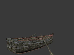 barca a remi Modello 3D