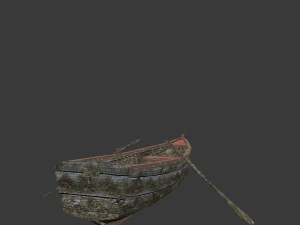 barca a remi Modello 3D