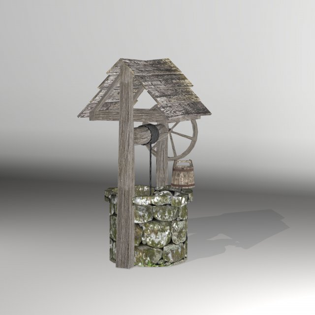 lowpoly well 3D 모델 .c4d .max .obj .3ds .fbx .stl .blend 