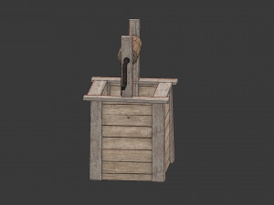 low poly open well 3D Model