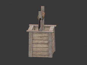 low poly open well 3D Model