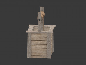low poly open well 3D Model