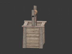 low poly open well 3D Model