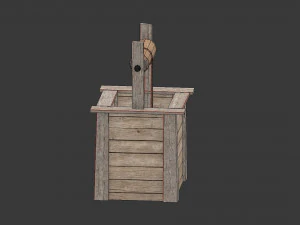 low poly open well 3D Model