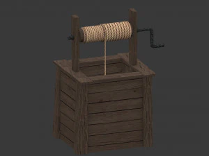 low poly open well 3D Model