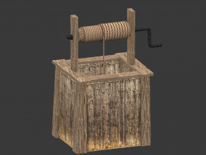 low poly open well 3D Model