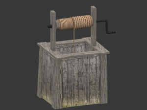 low poly open well 3D Model