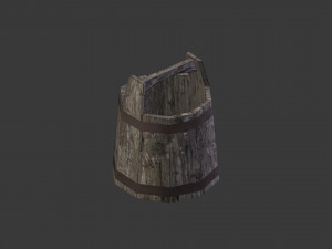 low poly open well 3D Model