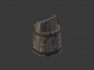 low poly open well 3D Model