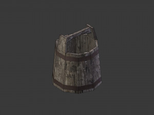 low poly open well 3D Model