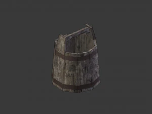 low poly open well 3D Model