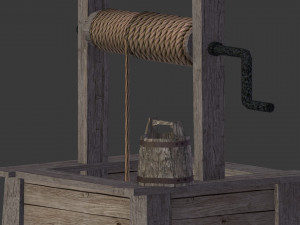 low poly open well 3D Model