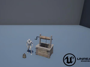 low poly open well 3D Model