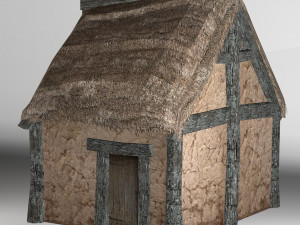 thatched house with variations Modello 3D