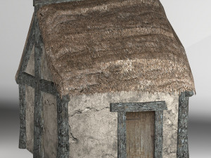 thatched house with variations Modello 3D