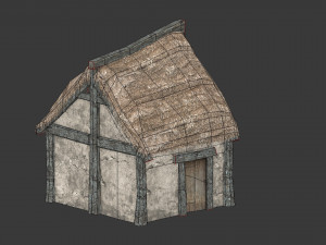 thatched house with variations Modello 3D
