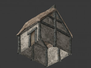 thatched house with variations Modello 3D