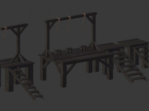 set of gallows 3D मॉडल