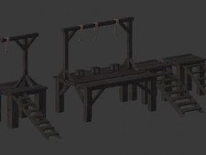 set of gallows 3D Model