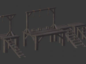 set of gallows 3D Model