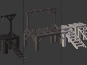set of gallows 3D Model