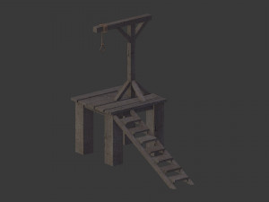 set of gallows 3D मॉडल