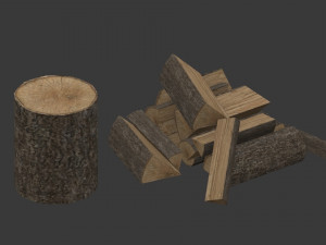 chopped wood variations 3D Модель