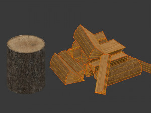 chopped wood variations 3D Модель