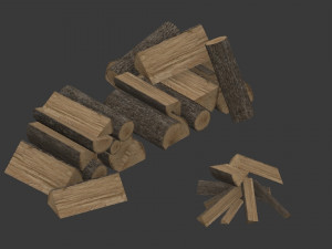 chopped wood variations 3D Модель